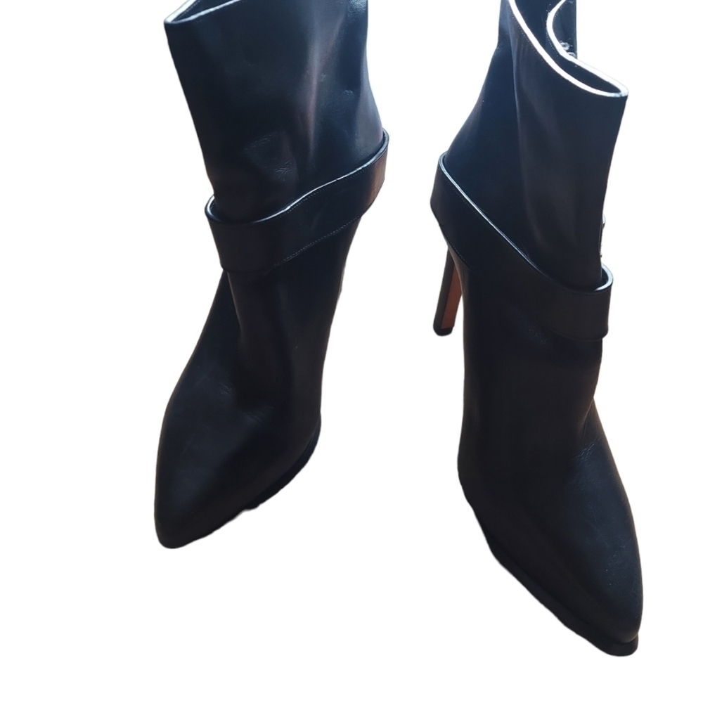 8.5 Paige Holly Women's Ankle Bootie Boots Size Black Leather Boots - Picture 13 of 15